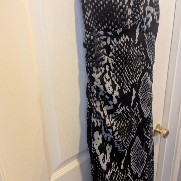 Dots black and white strapless dress - 7/8 - Picture 3 of 8